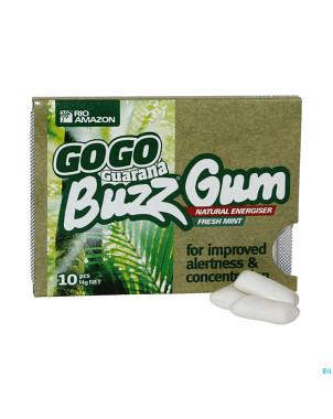 Buzz gum gogo guarana gomme a macher s/sucre 10
