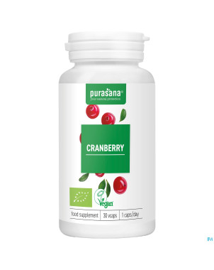 Purasana vegan canneberge bio    caps 30