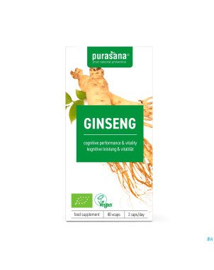 Purasana vegan ginseng bio  caps 80