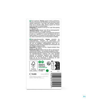 Purasana vegan ginseng bio  caps 80