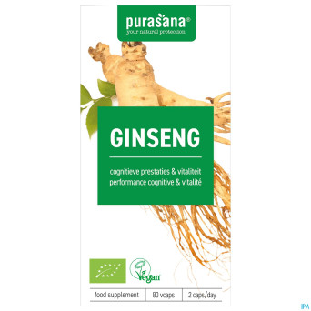 Purasana vegan ginseng bio  caps 80