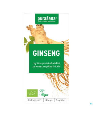 Purasana vegan ginseng bio  caps 80