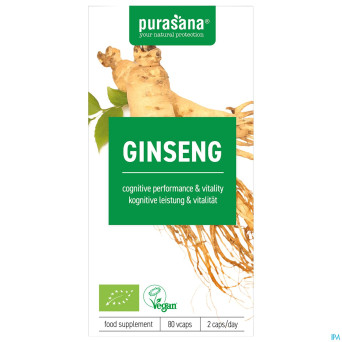Purasana vegan ginseng bio  caps 80