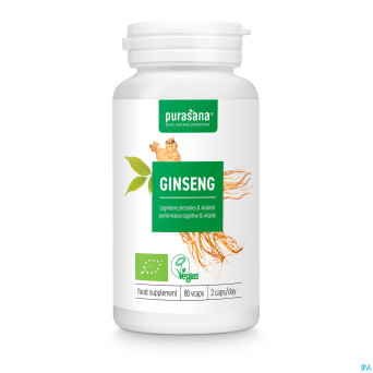 Purasana vegan ginseng bio  caps 80