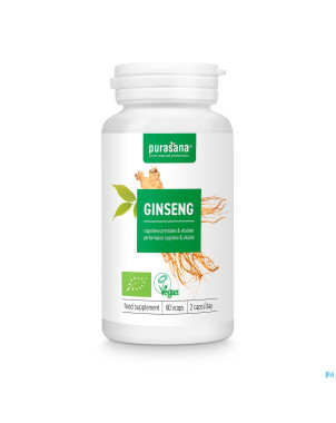 Purasana vegan ginseng bio  caps 80
