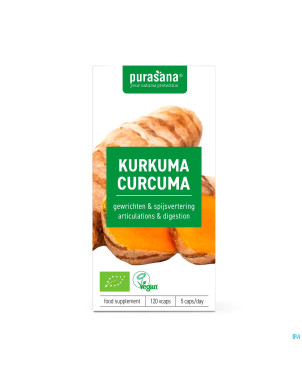 Purasana vegan curcuma bio caps 120