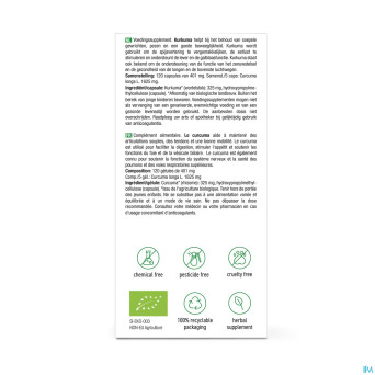 Purasana vegan curcuma bio caps 120