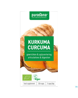 Purasana vegan curcuma bio caps 120