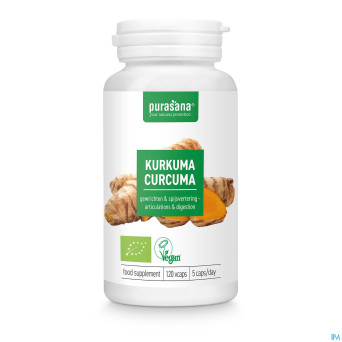 Purasana vegan curcuma bio caps 120