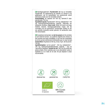 Purasana lait de jument bio caps  90