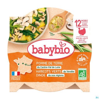 Babybio mon p'tit plat dinde-legumes    230g 50161