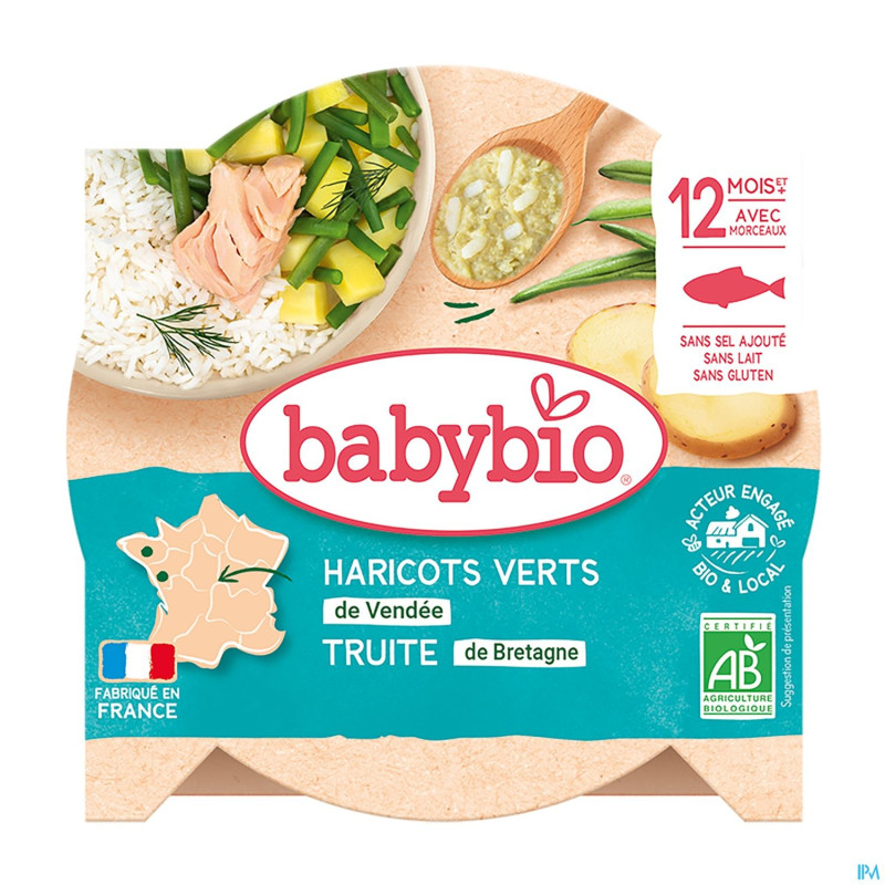 Babybio mon p'tit plat truite-legumes   230g 50163