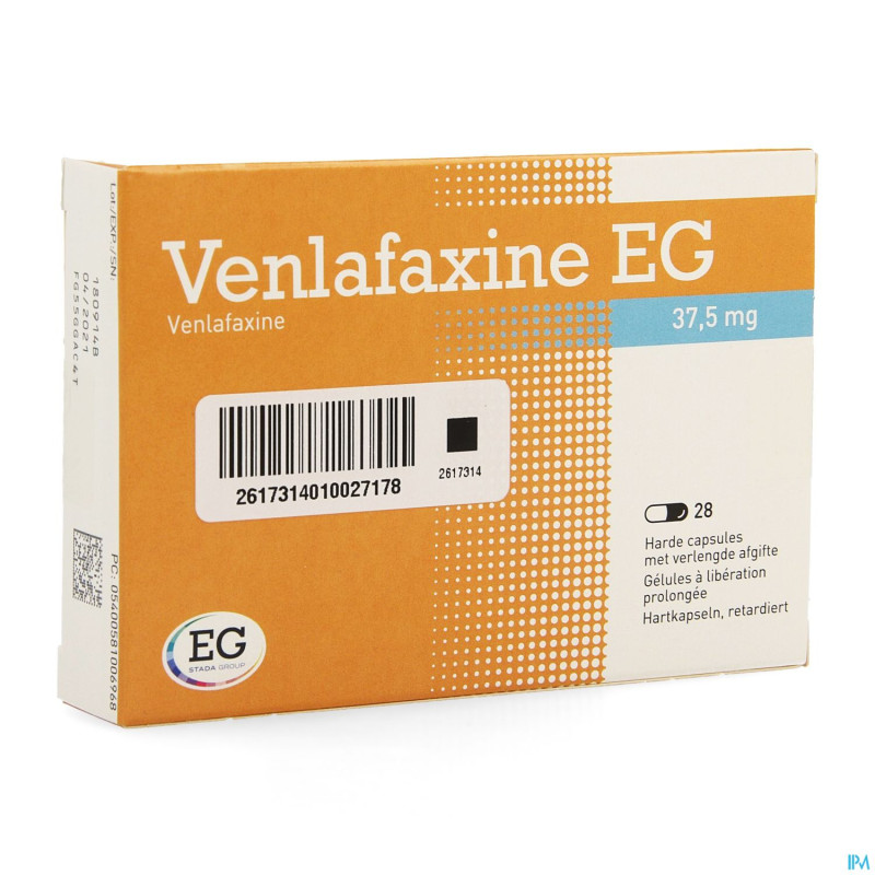 Venlafaxine eg 37,5 mg caps liberation prolonge 28