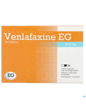 Venlafaxine eg 37,5 mg caps liberation prolonge 56