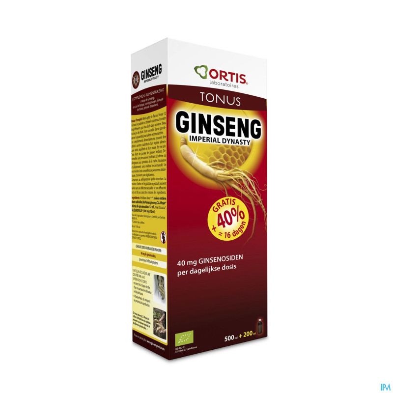 Ortis ginseng dynasty imperial bio    700ml