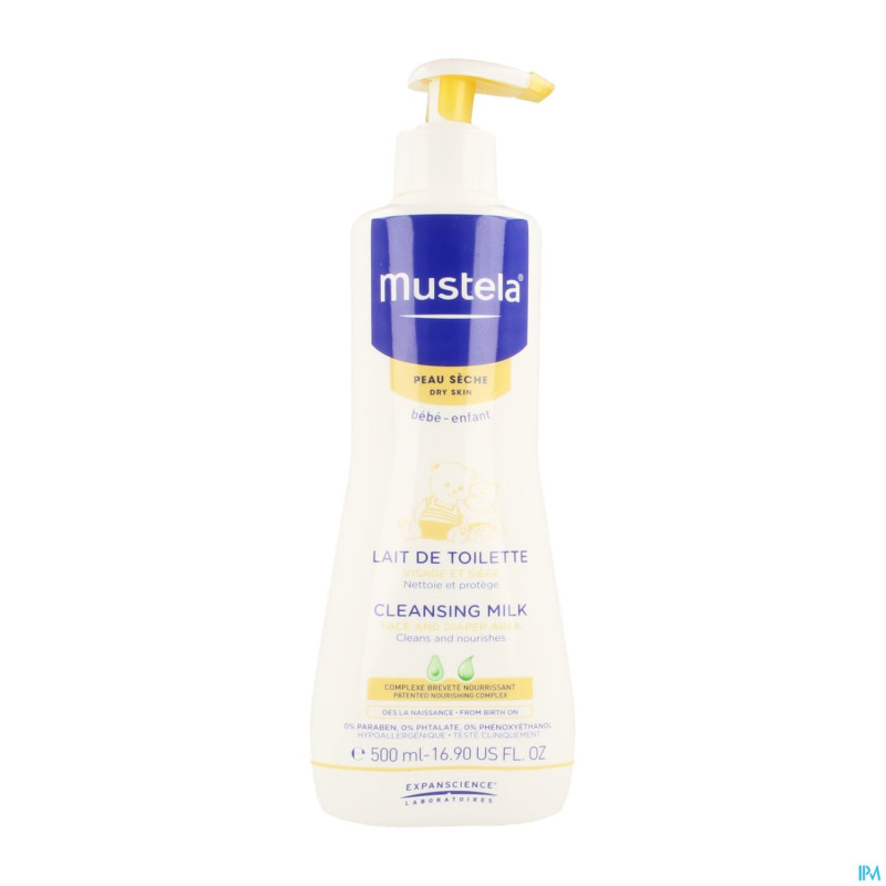 Mustela ps lait de toilette nf fl pompe 500ml