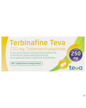 Terbinafine teva comp 98 x 250 mg