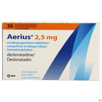 Aerius 2,5 mg comp orodispersibles 30 x 2,5 mg