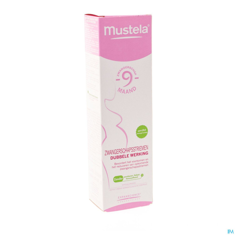 Mustela 9m vergetures double action nf  tube 150ml