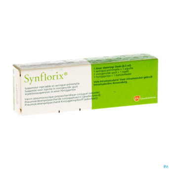 Synflorix susp inj en ser preremplie 1 x 0,5 ml