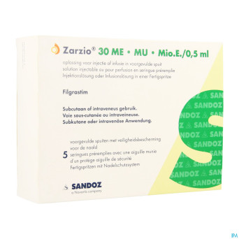 Zarzio sandoz 30me/0,5ml sol inj/inf 5 ser prerem