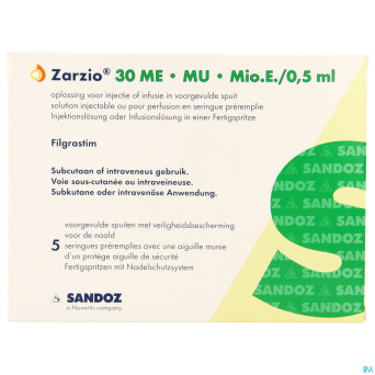 Zarzio sandoz 30me/0,5ml sol inj/inf 5 ser prerem