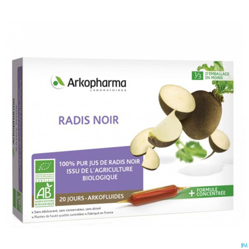 Arkofluide radis noir   amp 20x15ml