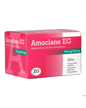 Amoclane eg 875mg/125mg comp pell 20