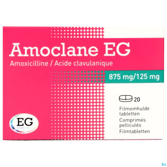 Amoclane eg 875mg/125mg comp pell 20