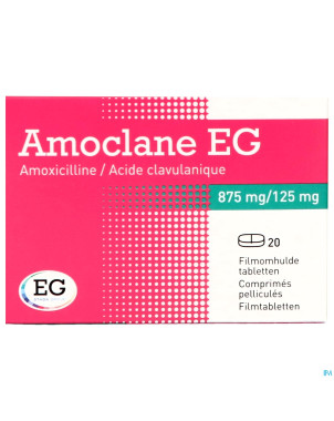 Amoclane eg 875mg/125mg comp pell 20