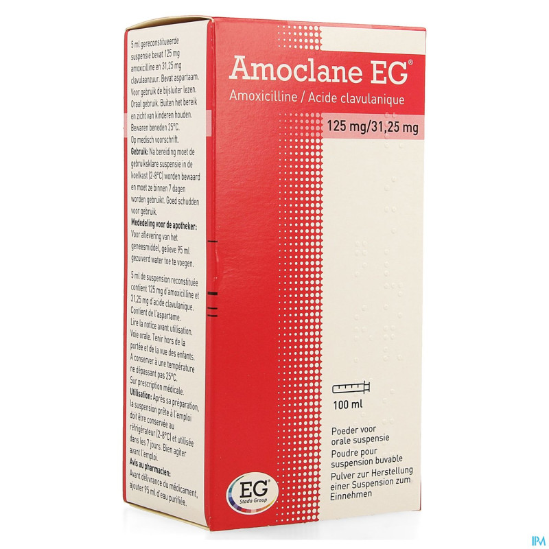 Amoclane eg 125mg/31,25mg/5ml susp.buvable  100ml