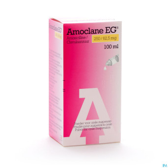 Amoclane eg 250mg/62,5mg/5ml susp.buvable 100ml