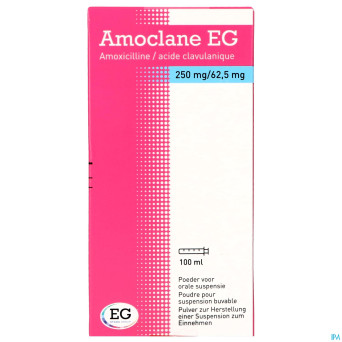 Amoclane eg 250mg/62,5mg/5ml susp.buvable 100ml