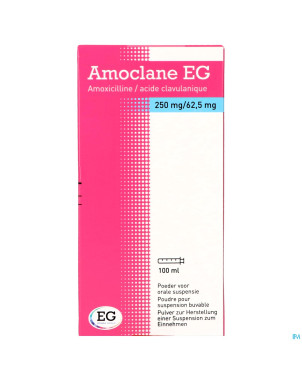 Amoclane eg 250mg/62,5mg/5ml susp.buvable 100ml
