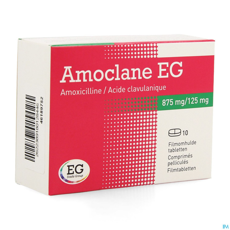 Amoclane eg 875mg/125mg  comp pell 10