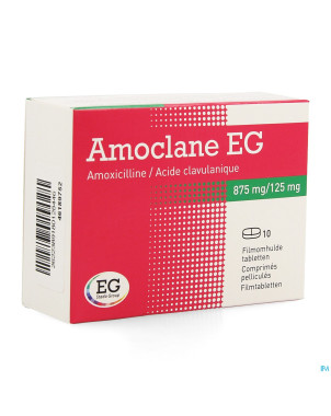 Amoclane eg 875mg/125mg  comp pell 10