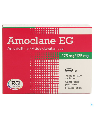 Amoclane eg 875mg/125mg  comp pell 10