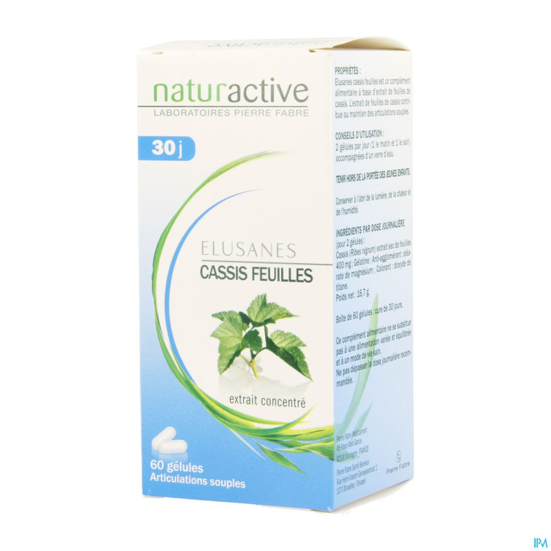 Elusanes cassis feuille pot caps 60