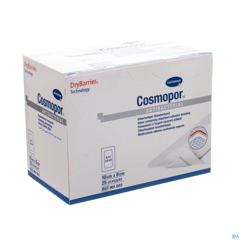 Cosmopor antibacterial ster   10,0x 8cm 25 9010031