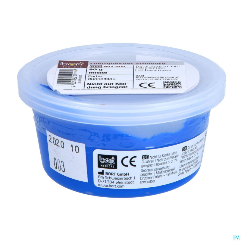 Bort thera putty moyen    bleu fonce  80g