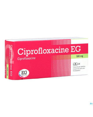 Ciprofloxacine eg pi pharma comp 20x500mg pip