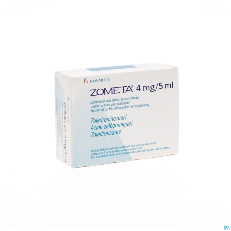Zometa 4 mg/5ml 1 fl inj 5ml con sol 0,8 mg/ml