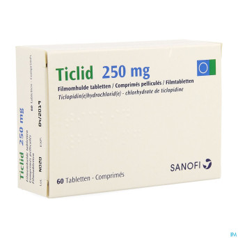 Ticlid 250 mg pi pharma tabl 60 x 250 mg pip