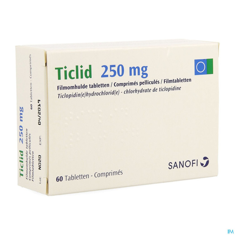 Ticlid 250 mg pi pharma tabl 60 x 250 mg pip