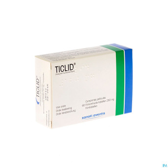 Ticlid 250 mg pi pharma tabl 60 x 250 mg pip