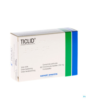 Ticlid 250 mg pi pharma tabl 60 x 250 mg pip
