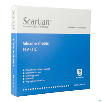 Scarban elastic silicone sheet    5x 7,5cm  2