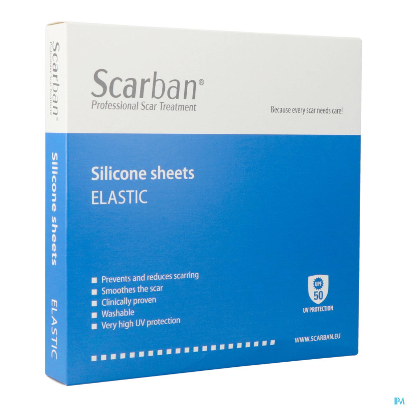 Scarban elastic silicone sheet    5x 7,5cm  2