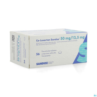 Co losartan sandoz 50 mg/12.5 mg comp pell 56