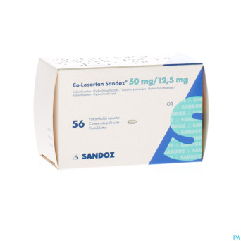 Co losartan sandoz 50 mg/12.5 mg comp pell 56